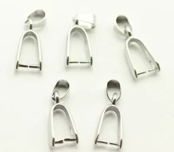 22mm x 6mm Pinch Bail – Antique Silver Plated