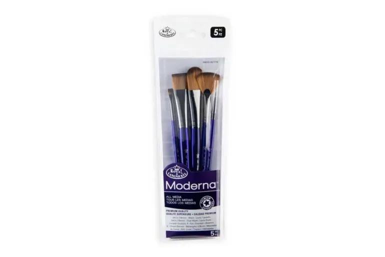 Moderna 77 Art Brushes – 5pc Oval Wash Variety Set