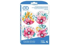 Modern Florals Coasters Diamond Painting Kit 4pc