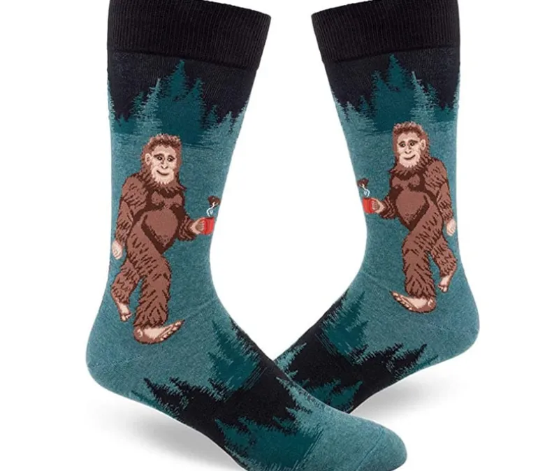 ModSocks Socks – Sasquatch Loves Coffee – Mens Size 8-13