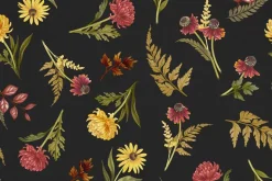Monarch Meadows Florals on Black