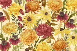Monarch Meadows Florals on Black