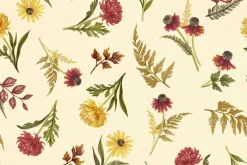 Monarch Meadows Flowers Tossed on Cream