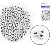 Multicraft Alpha Beads – 8mm Cube – White Multi