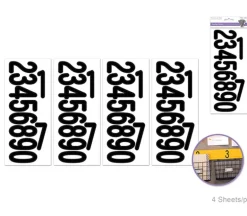 MultiCraft Big Font Number Stickers – Black – 3-inch