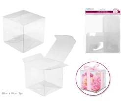 MultiCraft Clear Cube Favor Box Value Pack – 2 Piece – Large