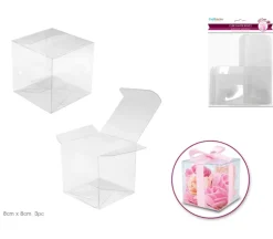 MultiCraft Clear Cube Favor Box Value Pack – 3 Piece – Medium