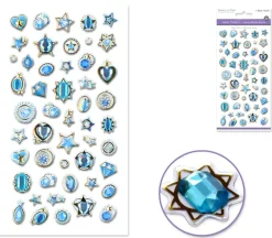 MultiCraft 3D Jewel Adornment Stickers – Turquoise
