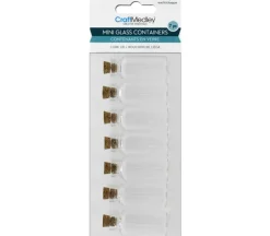 Multicraft Glass Bottles – Mini with Cork Lid – .17-ounce – 7 Piece
