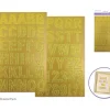 MultiCraft Glitter Chipboard Letter Stickers – Gold Glitter