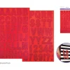 MultiCraft Glitter Chipboard Letter Stickers – Red Glitter