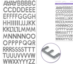 MultiCraft Glitter Foam Alphabet Stickers – 3/4-inch Silver