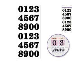 MultiCraft Letters and Number Stickers – Black – 1.37-inch