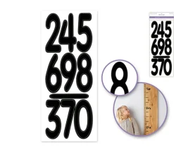 MultiCraft Letters and Number Stickers – Black – 3.5-inch