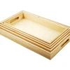 Multicraft Paintable Wooden Tray Set – 5 Piece