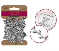 MultiCraft Vine Trim Garland Ribbon – Silver