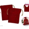 MutliCraft Burlap Goody Bags – 2 Piece – Red