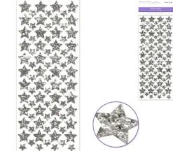 MutliCraft Star Stickers – Silver