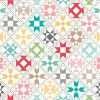 My Happy Place Quilt Blocks on Cream Cotton Canvas