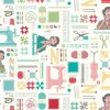 My Happy Place Sewing Theme Cotton Canvas