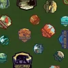 National Parks Emblems Tossed on Navy