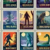 National Parks Legends Postcard Tiles Gray