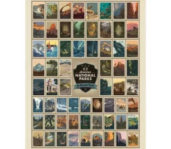 National Parks 63 Park Panel 54-inches by 72-inches