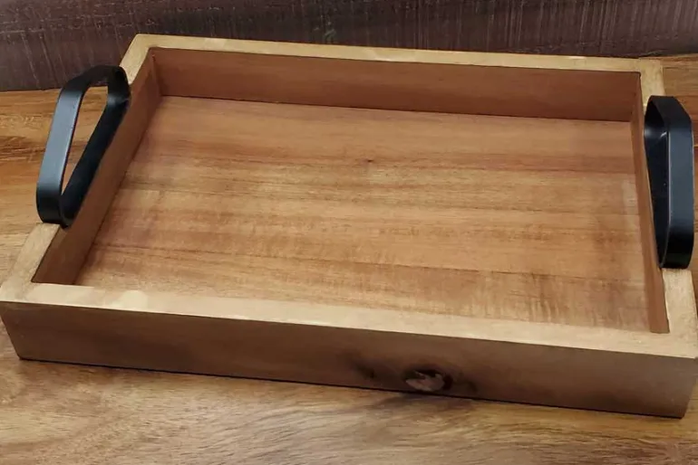 Natural Carved Edge Tray – Rectangle 17″ x 10.5″ x 1.75″