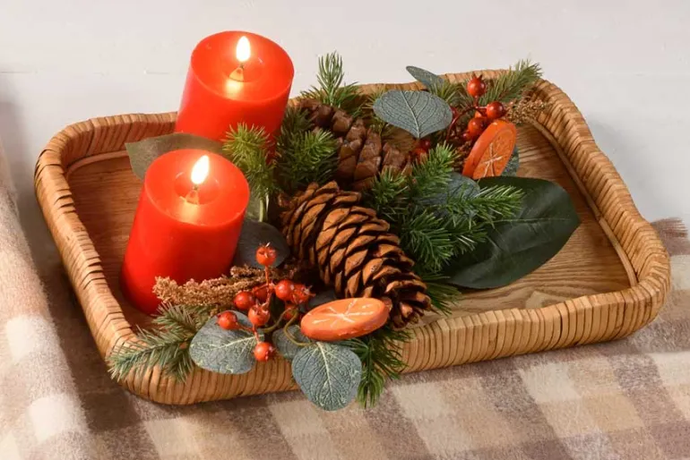 Natural Carved Edge Tray – Rectangle 17″ x 10.5″ x 1.75″