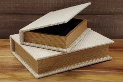 Natural Tweed Décor Book Box – 7.75″ x 5.75″ x 1.75″