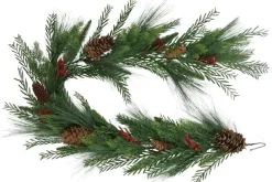 5′ Needle Pine Ornament Garland