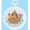 Noah’s Ark 2.5-inch Round Mini Cross Stitch Kit #1046