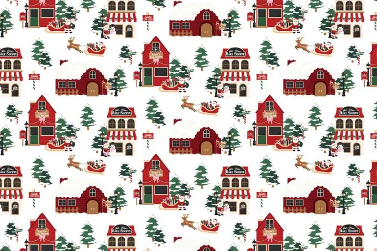 North Pole Christmas 3×4 Journaling Cards 12×12 Patterned Paper