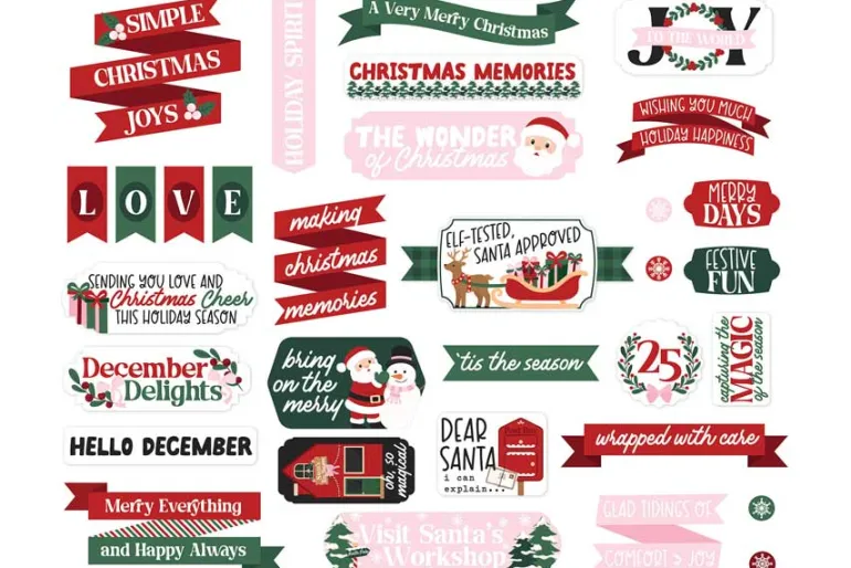 North Pole Christmas North Pole Stamps 12×12 Patterned Paper