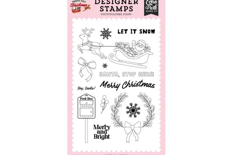 North Pole Christmas Snowflake Stripes 12×12 Patterned Paper
