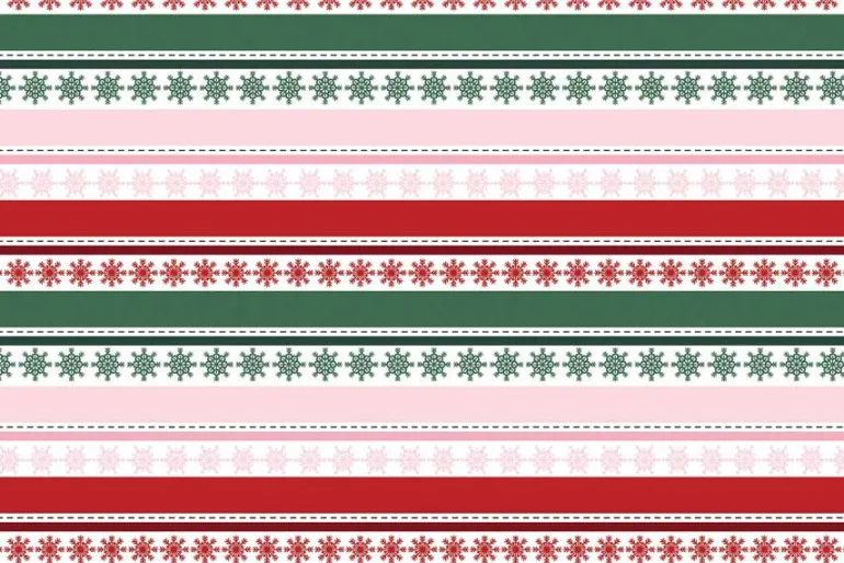 North Pole Christmas Snowflake Stripes 12×12 Patterned Paper
