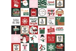 North Pole Christmas Snowflake Stripes 12×12 Patterned Paper