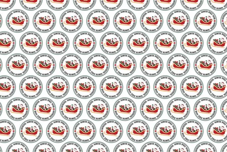 North Pole Christmas Snowflake Stripes 12×12 Patterned Paper