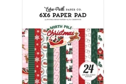 North Pole Christmas Snowflake Stripes 12×12 Patterned Paper