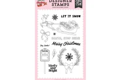 North Pole Christmas Wrapped In A Bow Stencil
