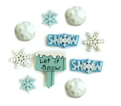 Novelty Buttons Snow Day #4812