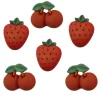 Novelty Buttons Strawberry & Cherry #SD109