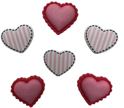Novelty Buttons With Love Hearts #4465