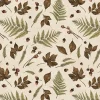 Oh My Gourd Magnolia Blooms Tossed on Cream