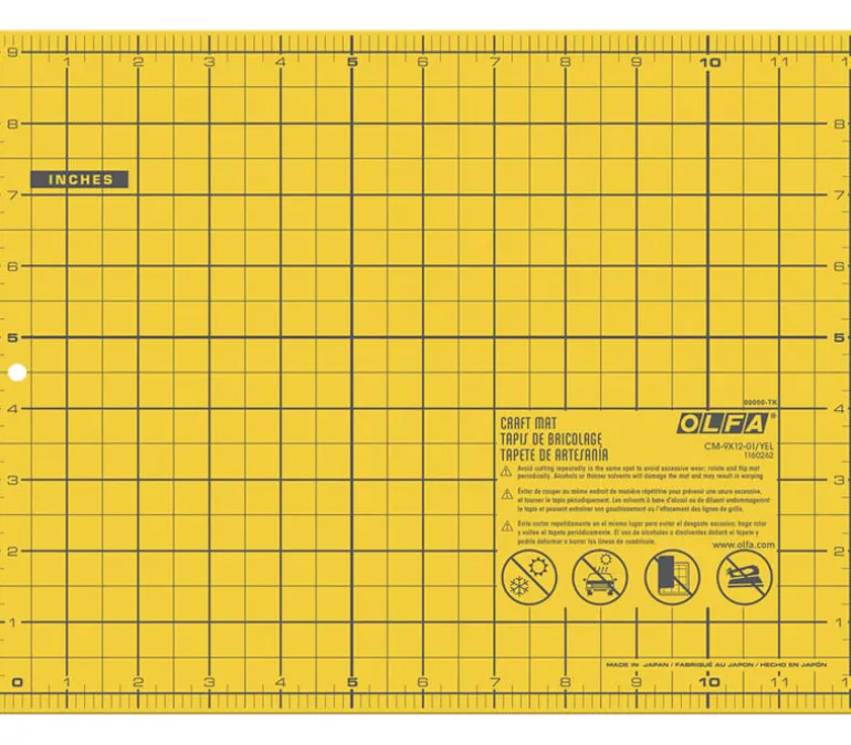 Olfa Yellow Cutting Mat 9-inches by 12-inches