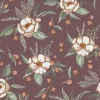 Olive Grove Florals on Plum