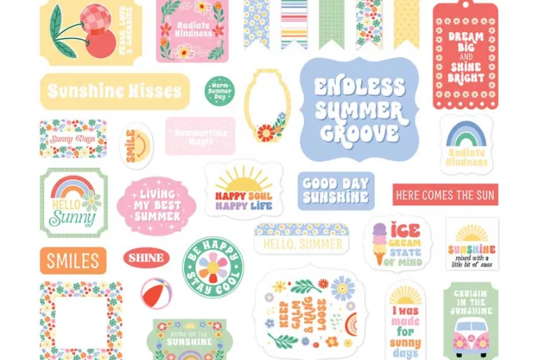Our Groovy Summer: Groovy Flowers 12×12 Patterned Paper