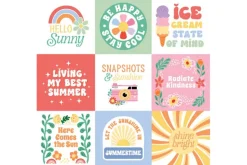 Our Groovy Summer: Roll Away Skates 12×12 Patterned Paper