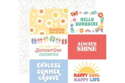Our Groovy Summer: Roll Away Skates 12×12 Patterned Paper