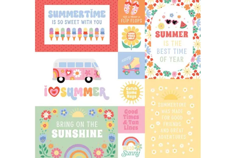 Our Groovy Summer: Summertime Stripes 12×12 Patterned Paper
